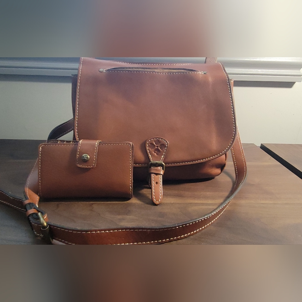 Patricia Nash London Saddle Crossbody Bag In Heritage Tan